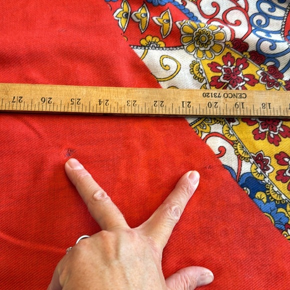 Talbots Women's Shaw wrap scarf multi color blue red - Picture 6 of 6